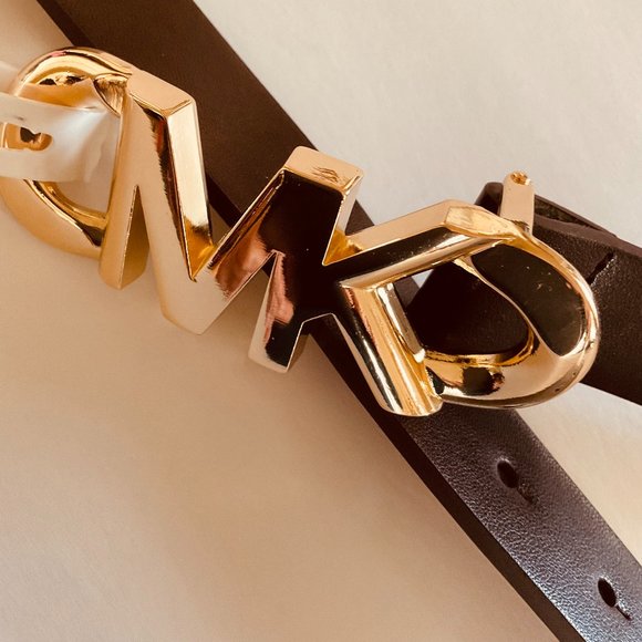 MICHAEL MICHAEL KORS Women's Genuine Leather Monogram Belt NWT Size S - Picture 1 of 7